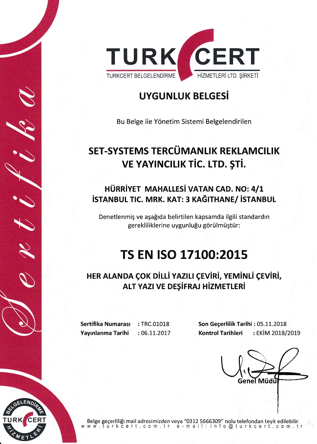 TS EN ISO 17100